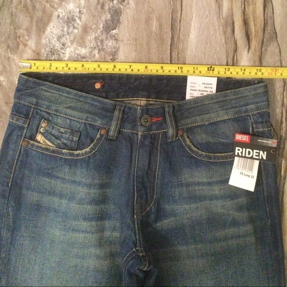 DIESEL Riden Jeans 28/32 Blue Denim Mid-Rise 0010CP - Picture 16 of 16